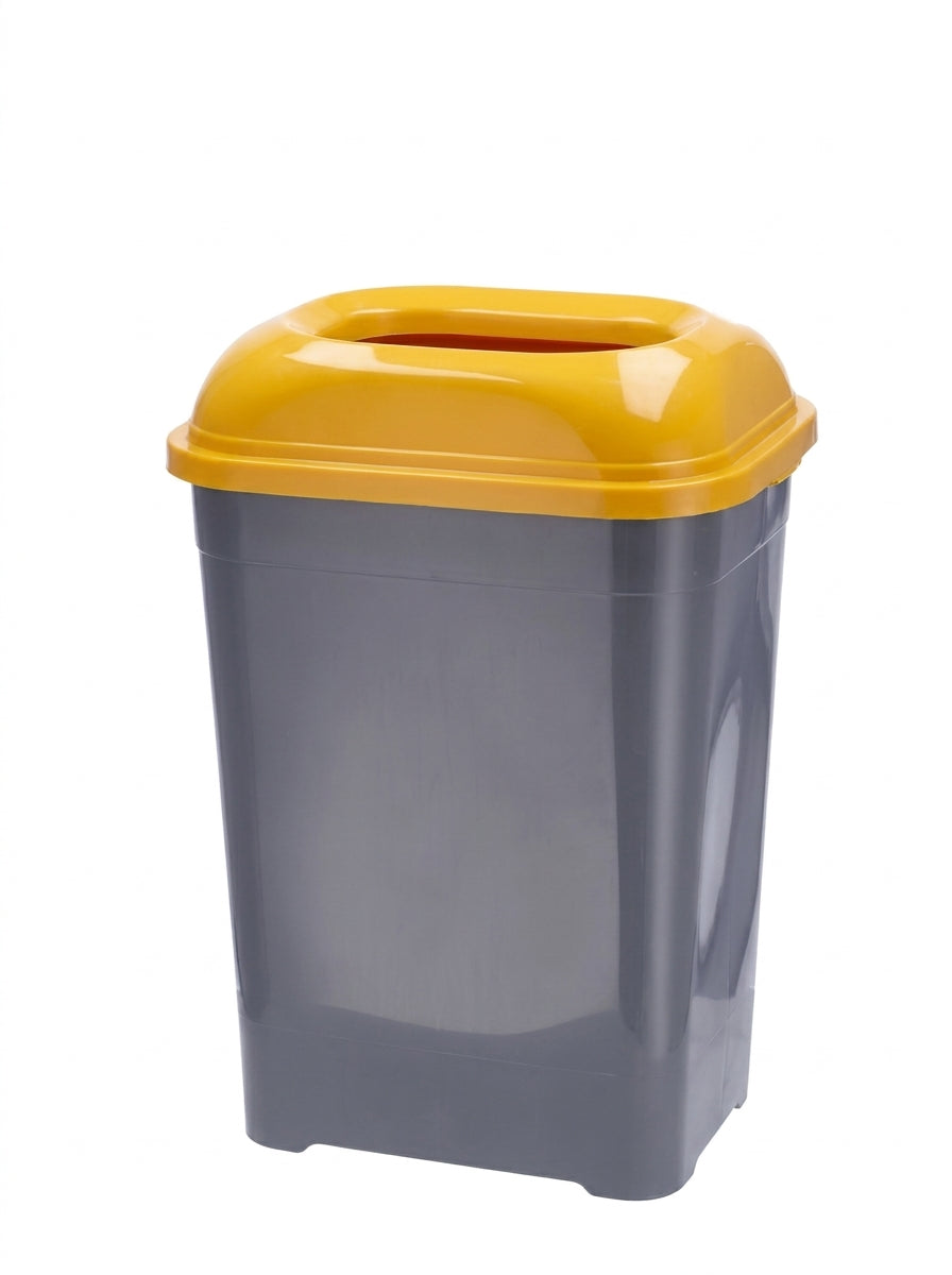 Contenedor Ad Trend para Recogida Selectiva en Plástico 50 Litros 42x32xH62 cm – Cubo de Basura para Residuos y Reciclaje para Casa y Oficina