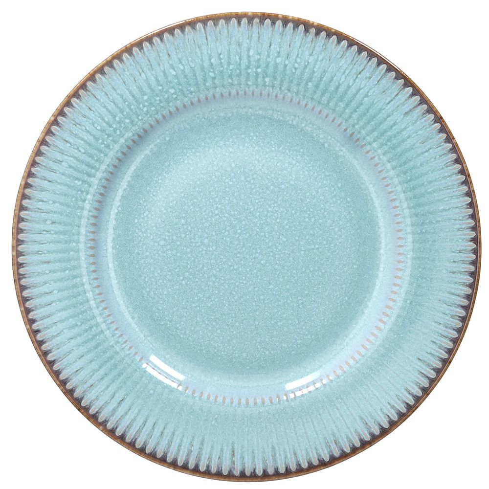 Tognana Althea Aquamarine Piatto Dessert in Stoneware Ø20xH2 cm – Piattino Elegante in Gres per Dolci e Frutta
