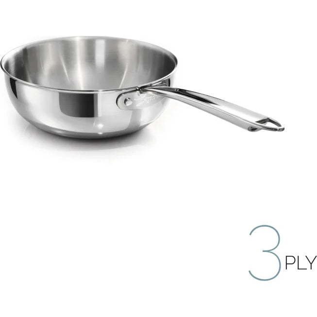 AGNELLI Sartén Mantequera Aluminox 3ply Pulida con 1 Mango D 24 Cm