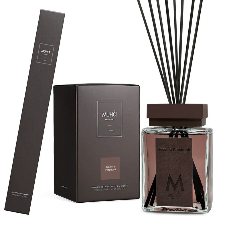 Muhà Luxe Perfume Difusor Ambiente con Palitos Neroli y Patchouli 1.000 Ml