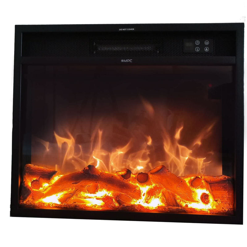 SINED Vulcano Chimenea Eléctrica Empotrable 49,5 x 60 x 15 cm – Chimenea Decorativa Moderna para Decoración del Hogar