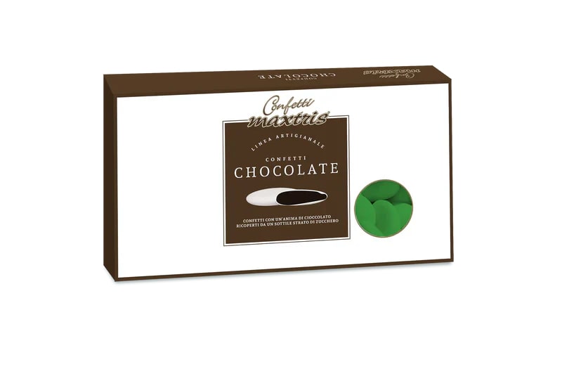 Maxtris Confites Confites Chocolate Negro Clásico Verde 1 Kg