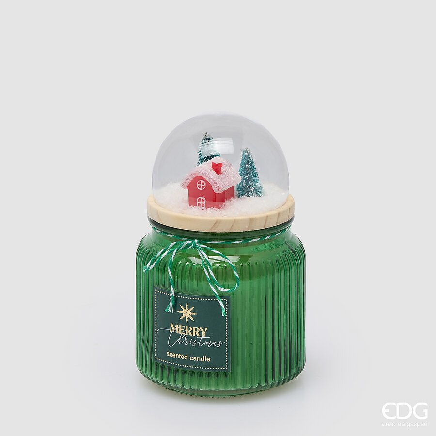 EDG Enzo De Gasperi Vela Perfumada con Cúpula Cardamom Snaps H15 Ø10 cm – Decoración de Navidad