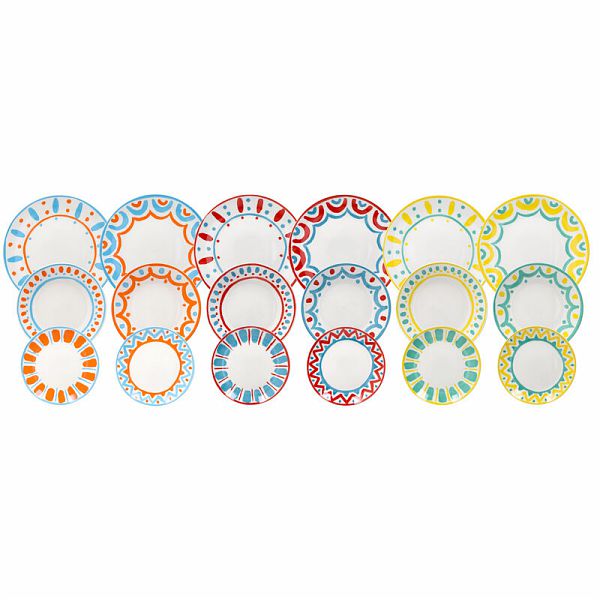 Tognana Servicio de Mesa Madison Vietri 18 Uds Porcelana Multicolor