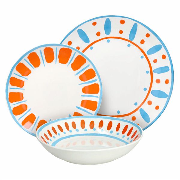 Tognana Servicio de Mesa Madison Vietri 18 Uds Porcelana Multicolor