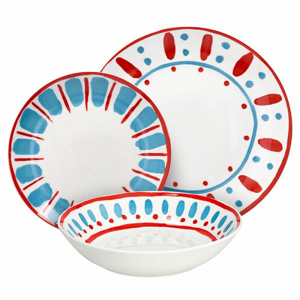 Tognana Servicio de Mesa Madison Vietri 18 Uds Porcelana Multicolor
