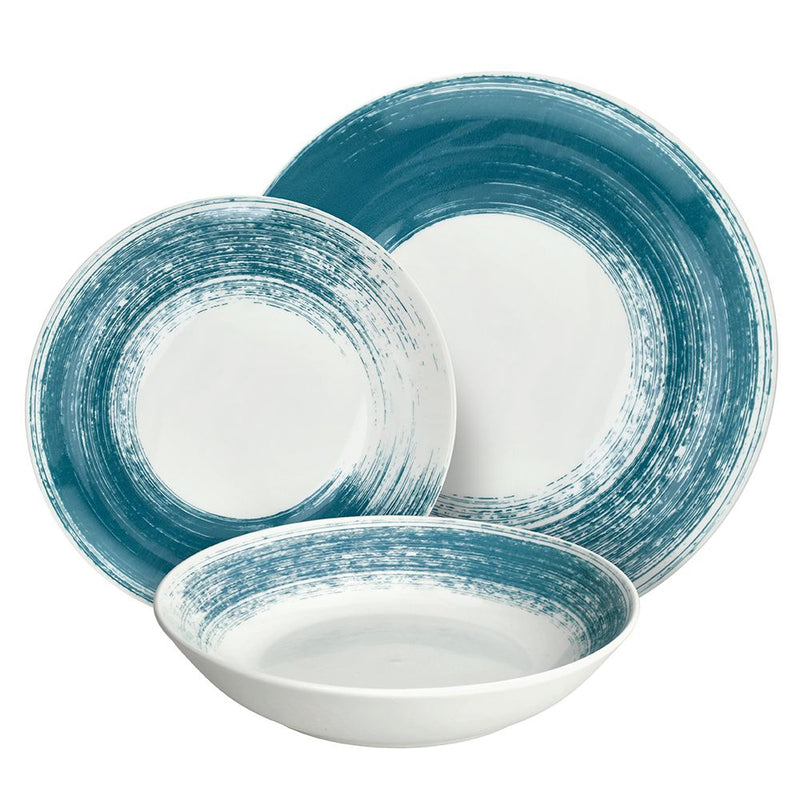 Tognana Madison Nanami Servizio Piatti 18 Pezzi in Porcellana Multicolor – Set Tavola Completo per 6 Persone