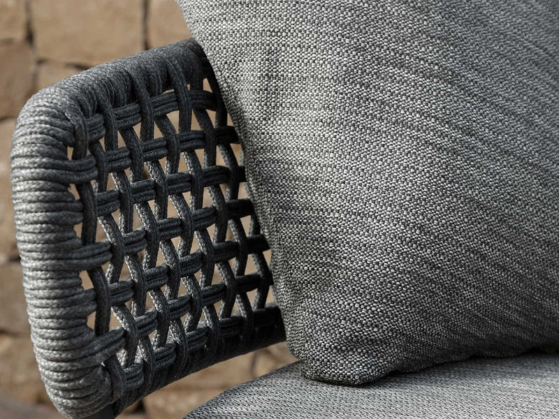 Talenti Salotto Moon Pequeño Sofá, 2 Sillones y Mesa Carbon