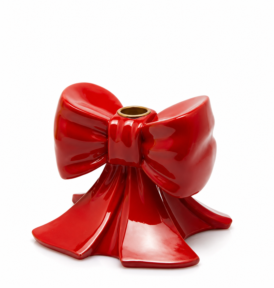 EDG Enzo De Gasperi Portavelas Lazo H 11 Cm L 13 Cm L 13 Cm Rojo
