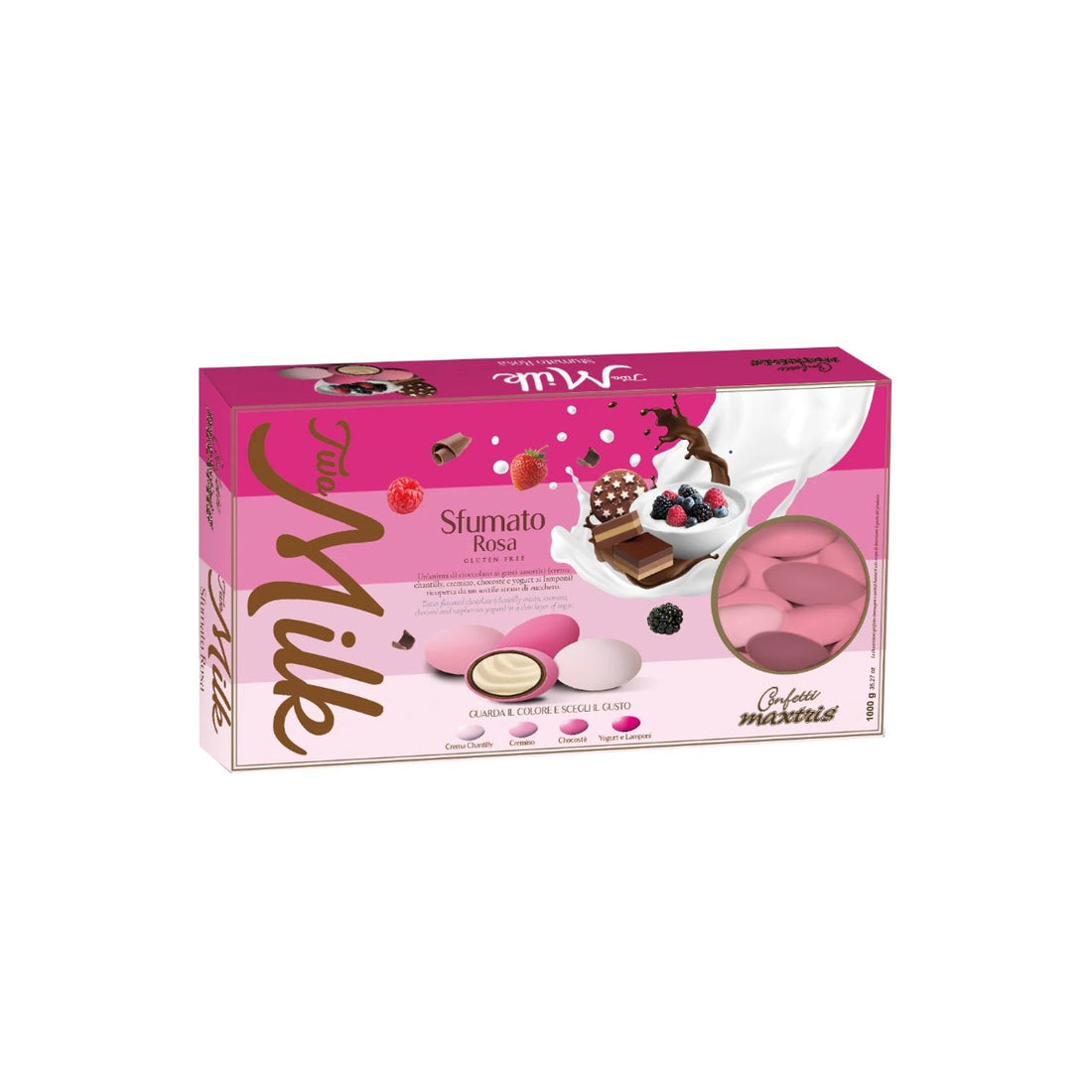 Caramelos Maxtris Two Milk Sfumato Rosa 1 Kg