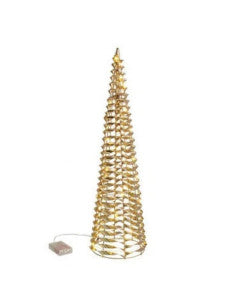 Ad Trend Albero di Natale Oro 30 LED H 60 Cm Luce calda