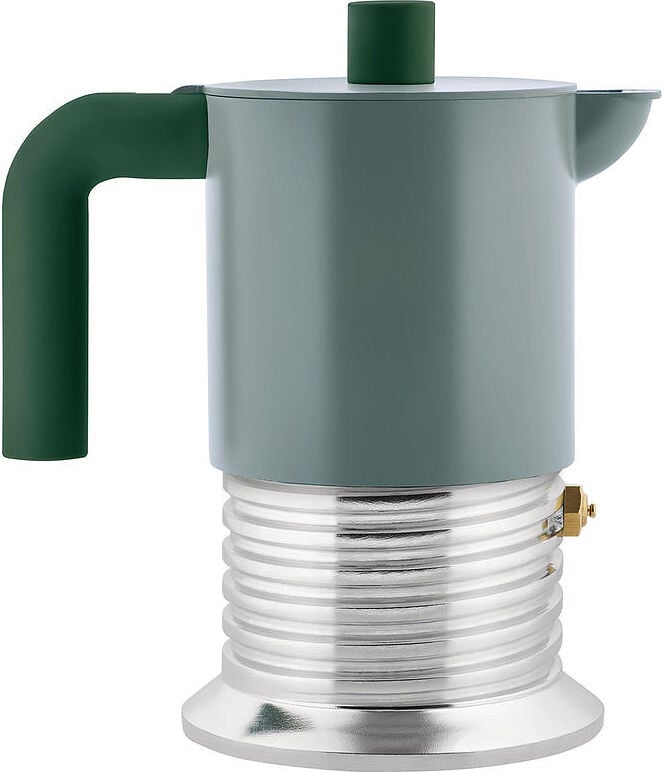 Cafetera Alessi Vite Espresso 3 Tazas Verde