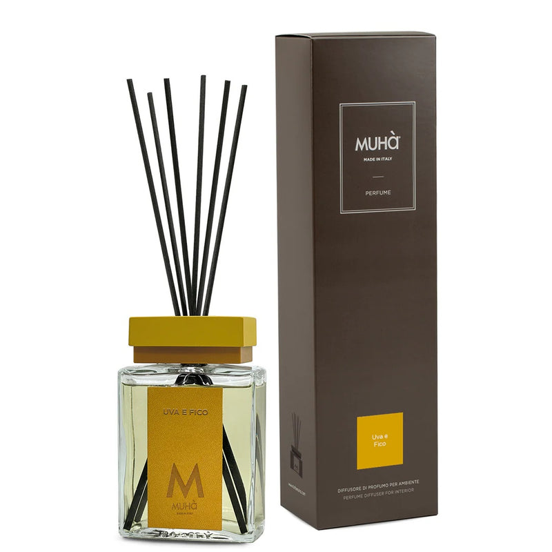Muhà Luxe Perfume Difusor de Ambiente con Varillas Uva e Higo 100 Ml