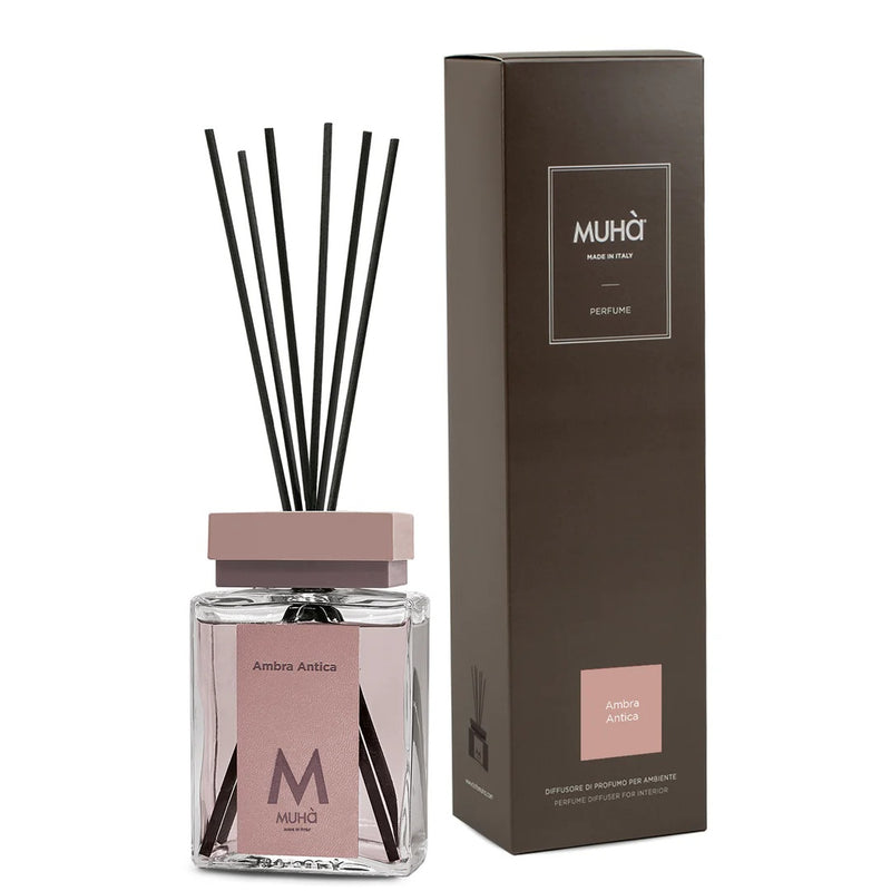 Muhà Luxe Perfume Difusor Ambiental con Varillas Ámbar Antiguo 100 Ml