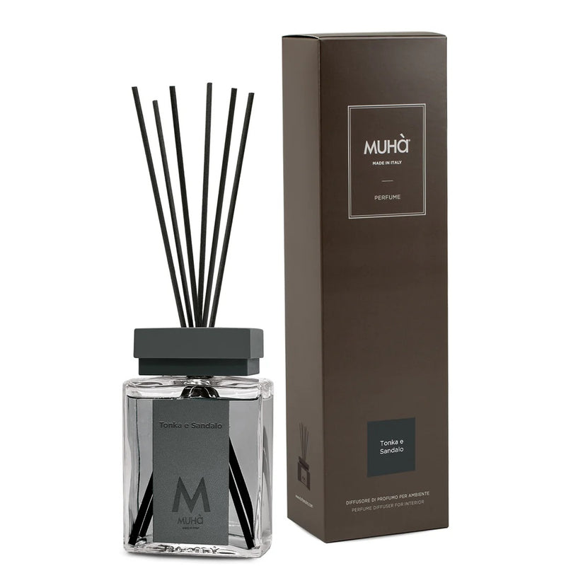 Muhà Luxe Perfume Difusor Ambiente con Palitos Tonka y Sándalo