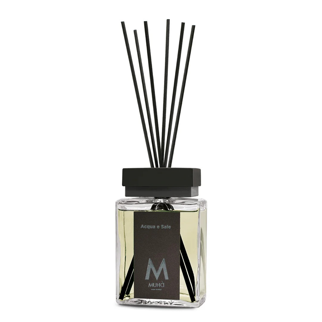 Muhà Luxe Perfume Difusor Ambiental con Varillas Agua y Sal 200 Ml