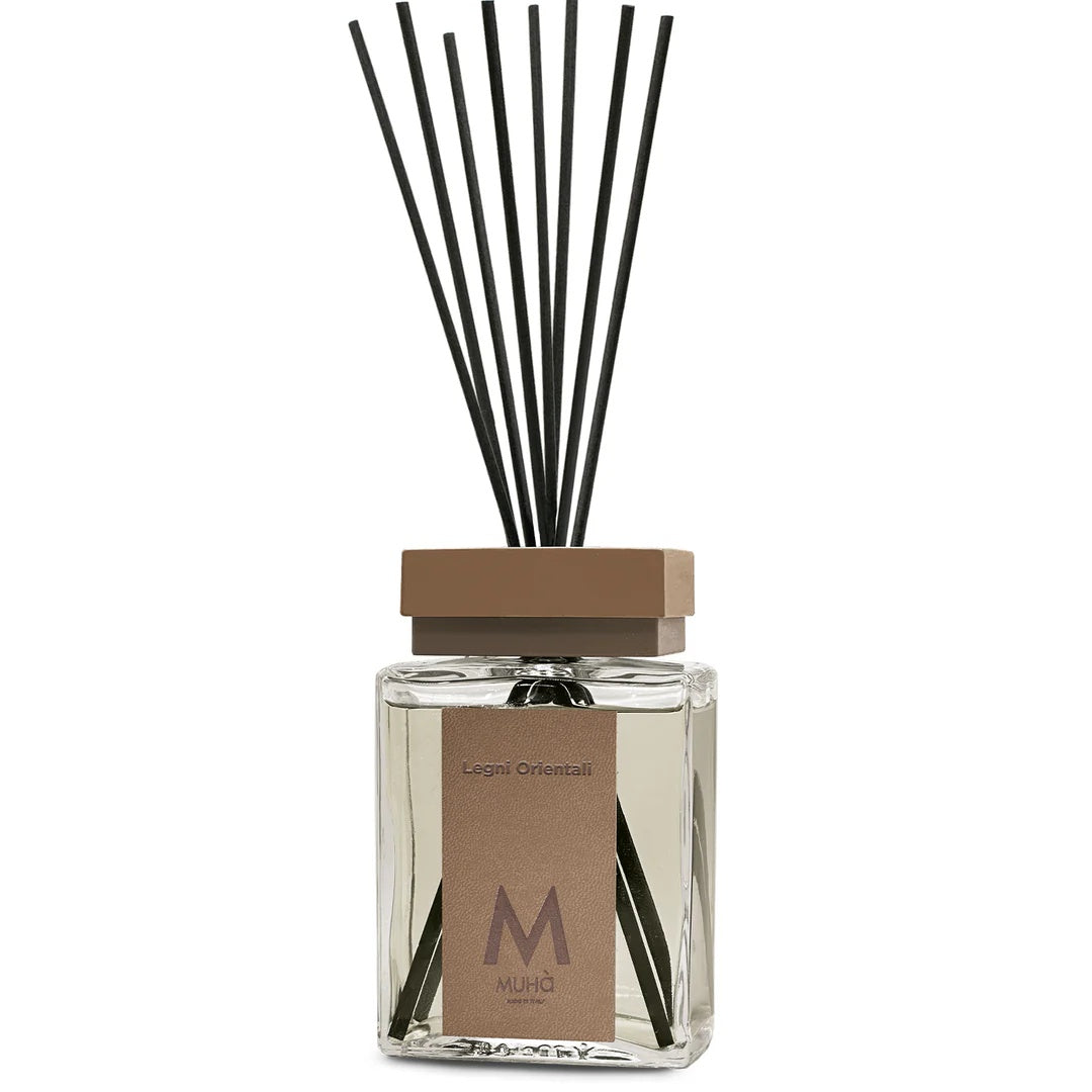 Muhà Luxe Perfume Difusor Ambiente con Palitos Madera Maderas Orientales 1.000 Ml