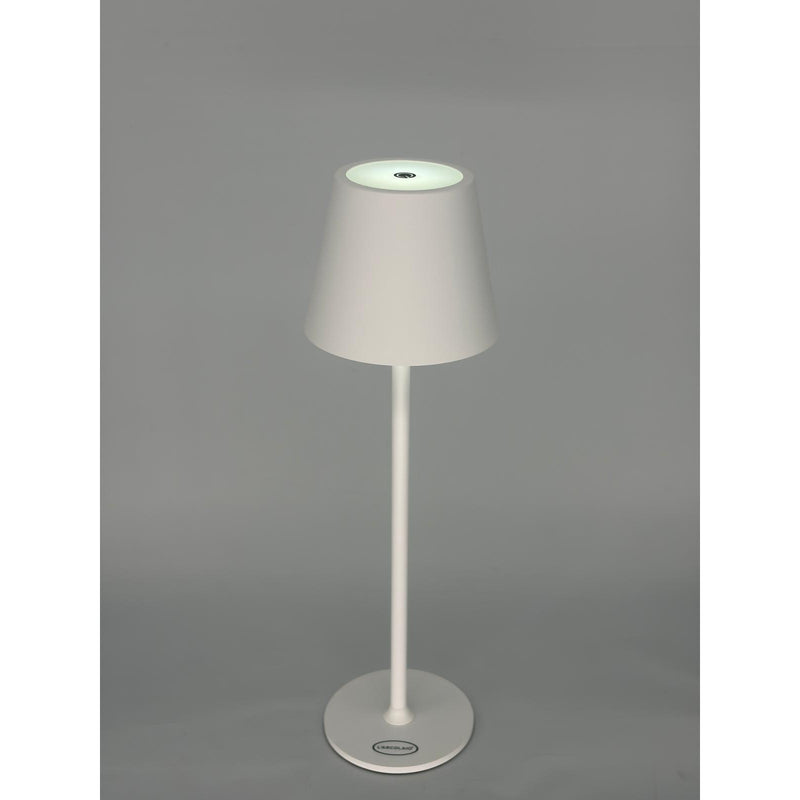 Lámpara LED Touch Recargable H 38 cm 10 x 10 cm IP54 Round Pro Blanca