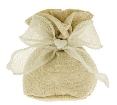 ETM Bolsita Guenda Bag Bola Bombonera Bolsa de Caramelos 10 Cm Beige 12 Uds