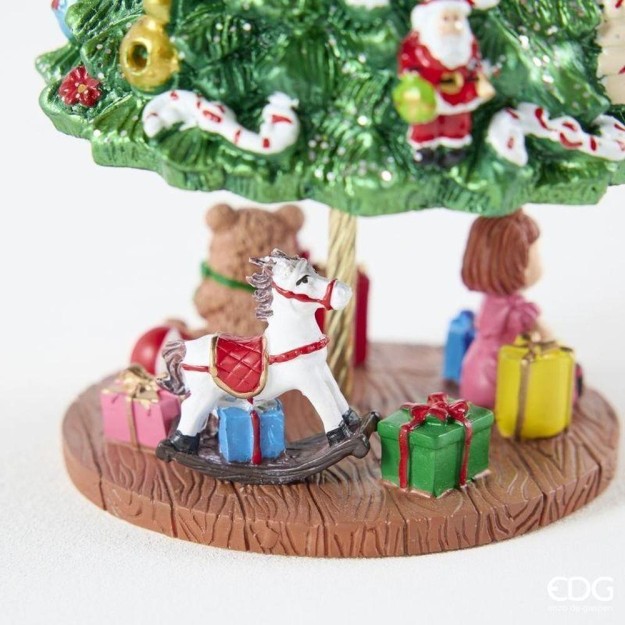 EDG Enzo De Gasperi Carillón Navideño Pino con Regalos H.18 Verde