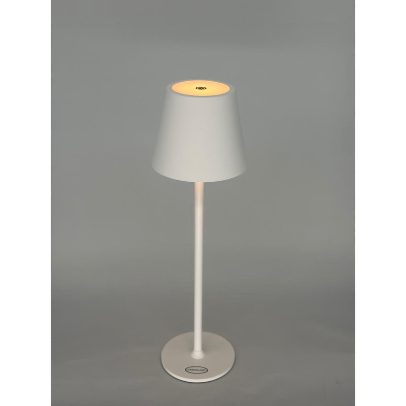 Lámpara LED Touch Recargable H 38 cm 10 x 10 cm IP54 Round Pro Blanca