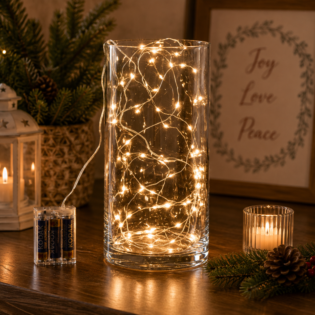EDG Enzo De Gasperi Luces Navidad MicroLed X 40 2,9 + 50 Cm Ivory