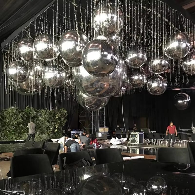 EDG Enzo De Gasperi Espejo Decorativo Esfera D 180 Cm Plata