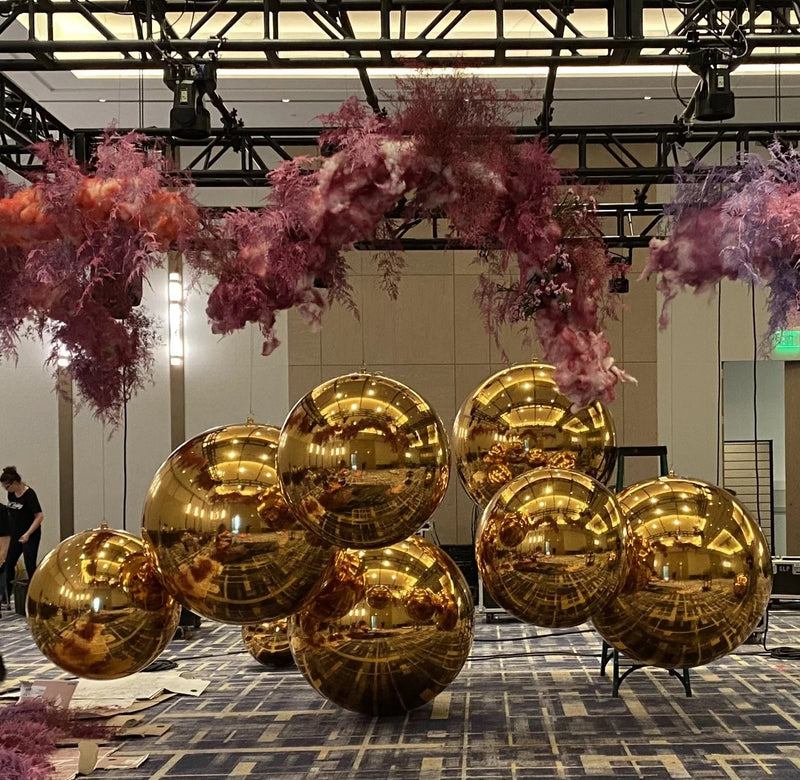 Espejo Decorativo EDG Enzo De Gasperi Bola D 120 Cm Dorado