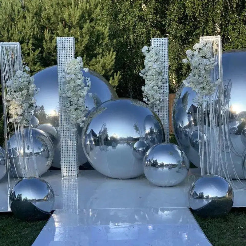 EDG Enzo De Gasperi Espejo Decorativo Esfera D 180 Cm Plata