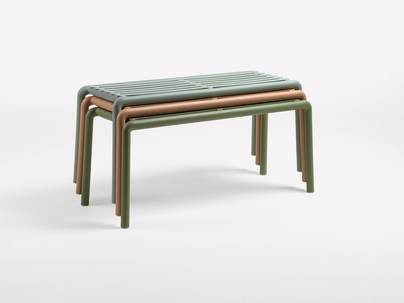 Nardi Doga Bench New Panchina da Esterno Bianca 102,5 x 44 x 39 cm – Panchina Moderna per Giardino e Terrazzo