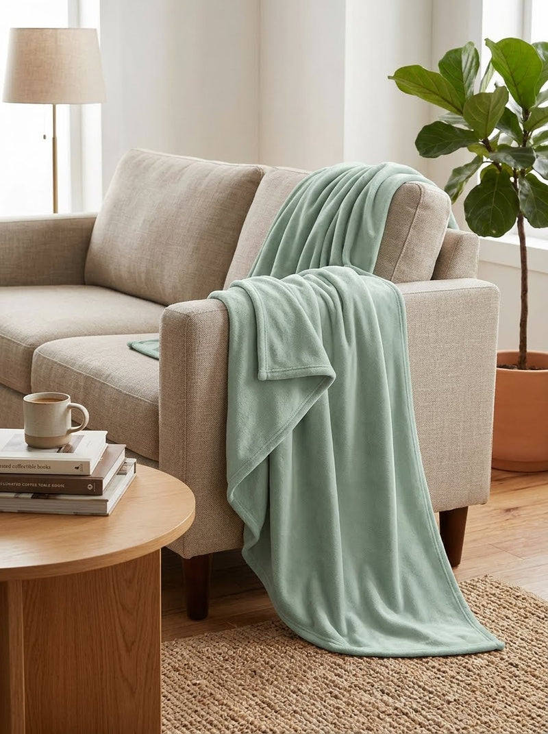 Androni Giocattoli Plaid de Franela Mediano Liso – Manta Suave y Cálida para Sofá y Cama Surtidos 1 Ud