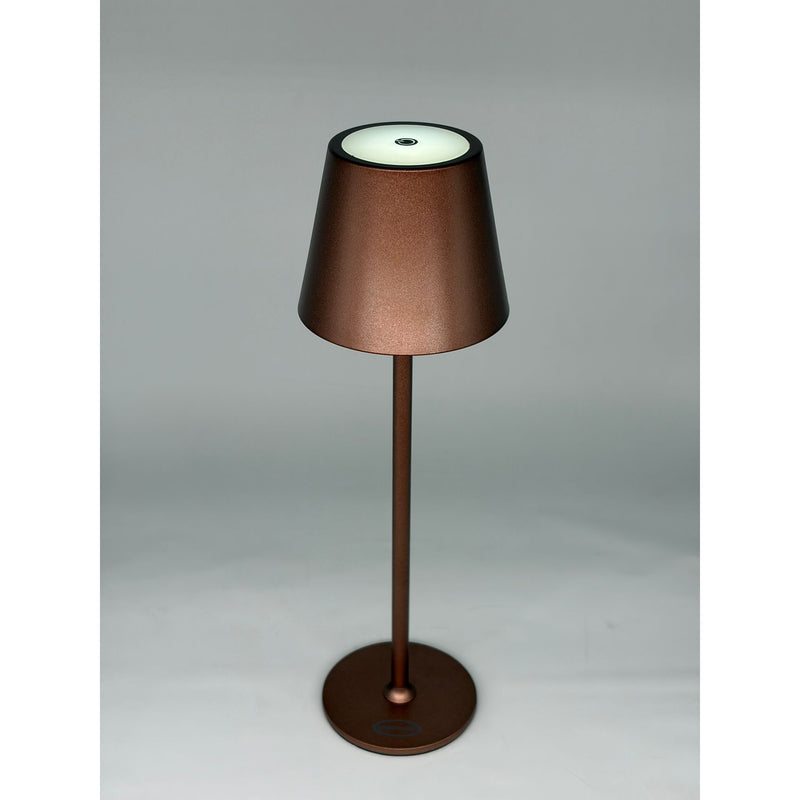 Lámpara LED Touch Recargable H 38 cm 10 x 10 cm IP54 Round Pro Marrón Bronce