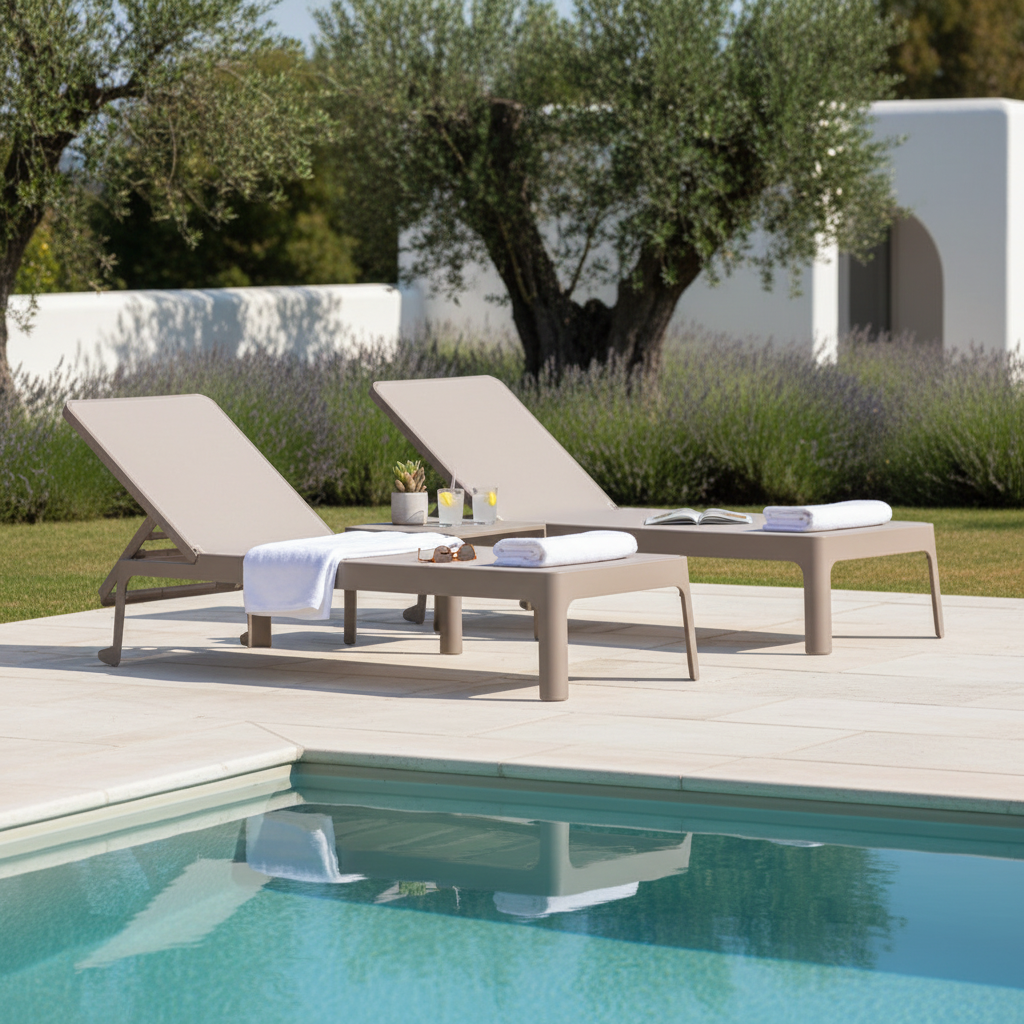 Hotel pool terrace