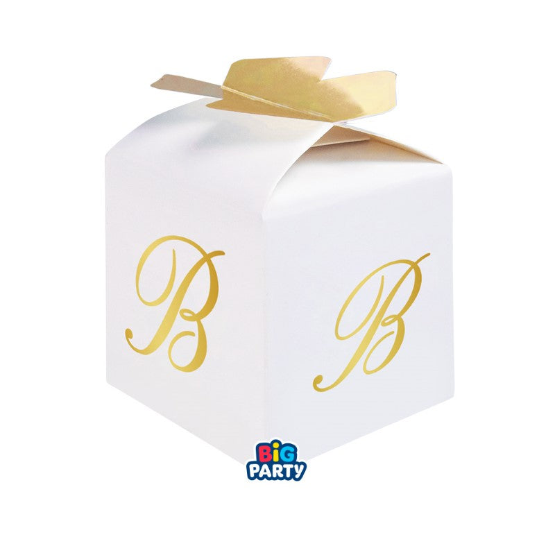 big party big party bomboniera scatoline cubetto fiocco lettera b cf 10 pz ean 8020834768862