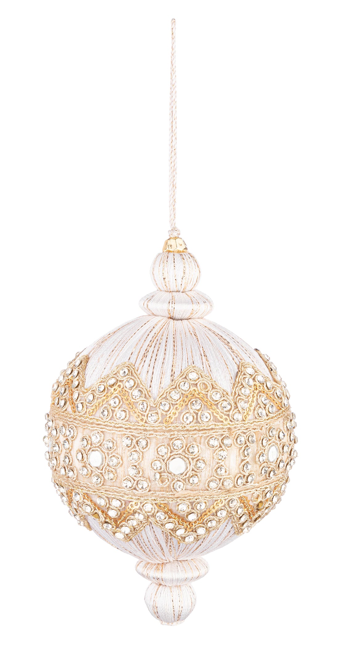 bizzotto bizzotto sfera di natale adorn d 100 mm h 150 mm con brillanti bianco ean 8051836739352