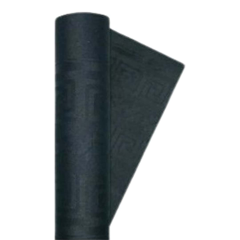 Tovaglia rotolo carta nera Dopla 1,20×7m monouso €3,75. Copre 7m di tavolo per cene eleganti, feste di laurea, Halloween e catering. ean 8005090001502