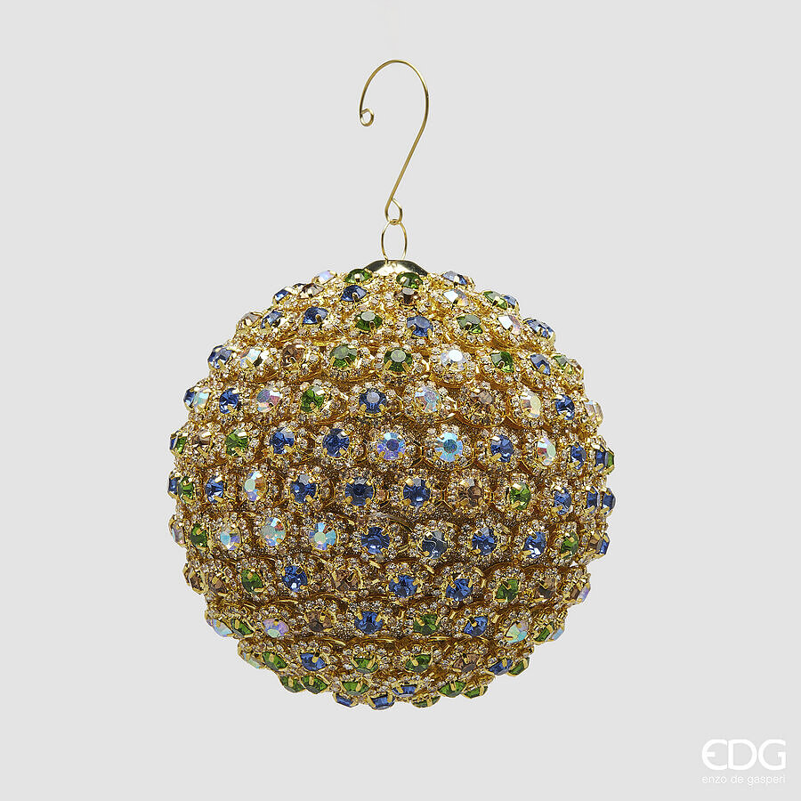 edg enzo de gasperi edg enzo de gasperi addobbo palla super gemme di natale d 13 cm gold ean 8059824543943
