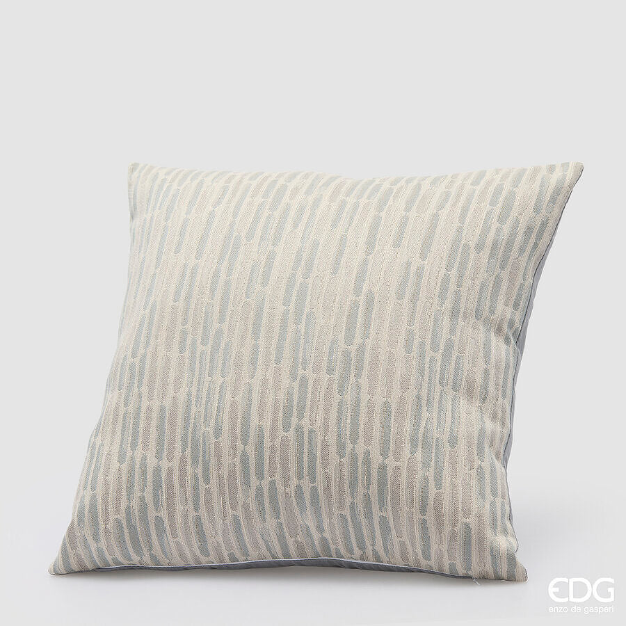 edg enzo de gasperi edg enzo de gasperi cuscino linee quadrato 43 x 43 cm blu chiaro ean 8059824624222