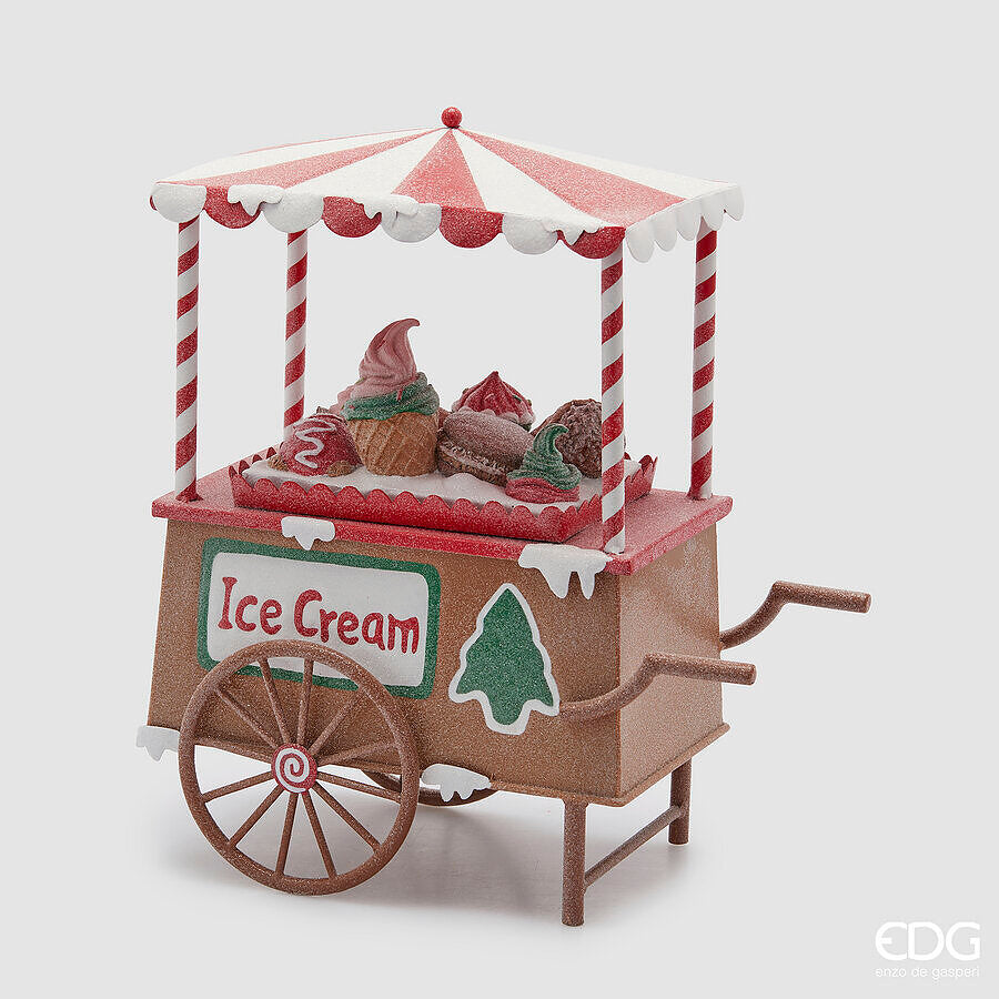 edg enzo de gasperi edg enzo de gasperi decoro carretto gelati marzapane natale h 38 cm l 335 cm l 18 cm multicolo ean 8059824561824