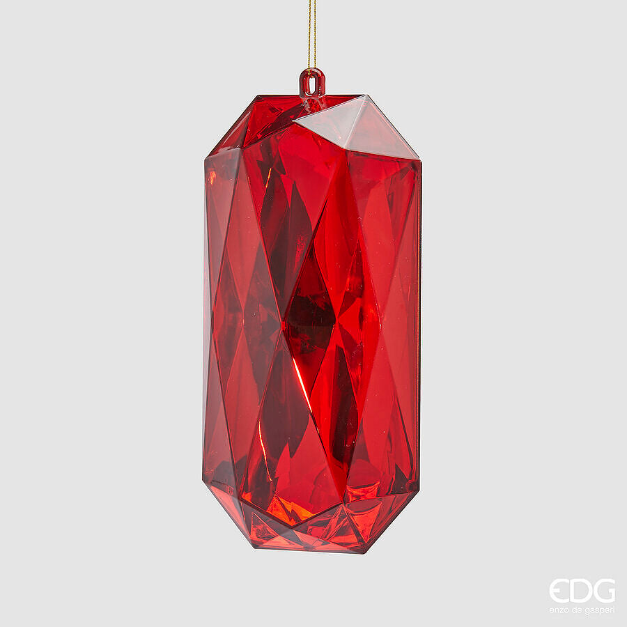 edg enzo de gasperi edg enzo de gasperi decoro diamante rettangolare di natale da appendere h 195 cm l 95 cm l 7 cm pp red ean 8059824534781