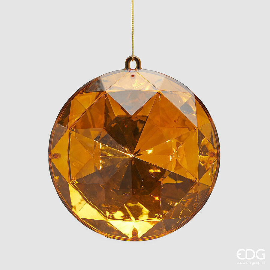 edg enzo de gasperi edg enzo de gasperi decoro diamante rotondo di natale da appendere d 125 cm l 65 cm pp gold ean 8059824535320
