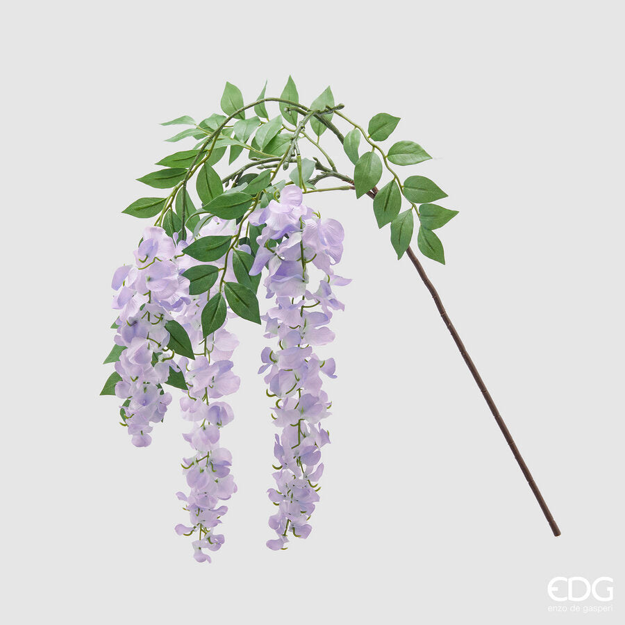 edg enzo de gasperi edg enzo de gasperi glicine ramo x3 con foglie h 50 cm pianta artificiale colore lavanda ean 8059824341754