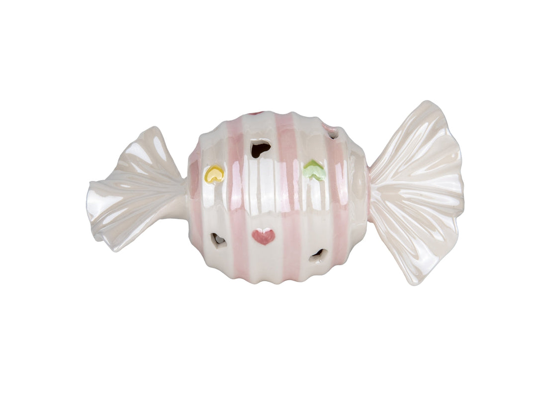 Etm Candy Caramella Porcelana LED Rosa Alt. 15 cm