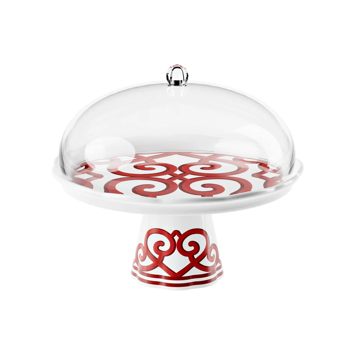 guzzini guzzini alzata con campana natalizia harmonia melamina d 304 cm h 277 cm table decor bianco rosso ean 8008392412724