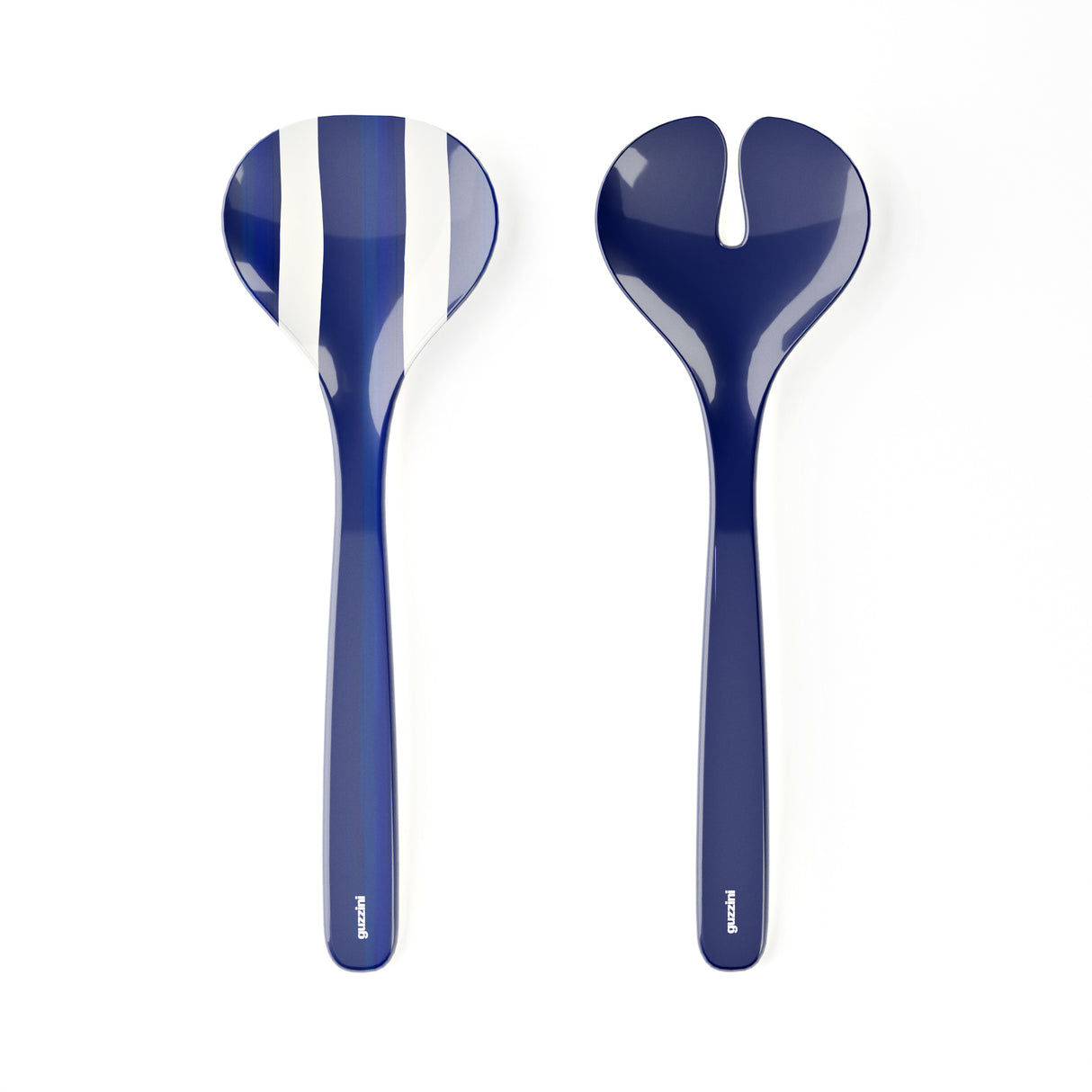 guzzini guzzini posate insalata riviera melamina 298 cm bianco blu ean 8008392392415