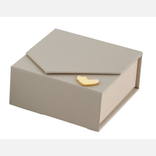 larcolaio larcolaio scatola liscia portaconfetti 9 x 9 x 4 cm bomboniera tortora 1 pz ean 8059558632401