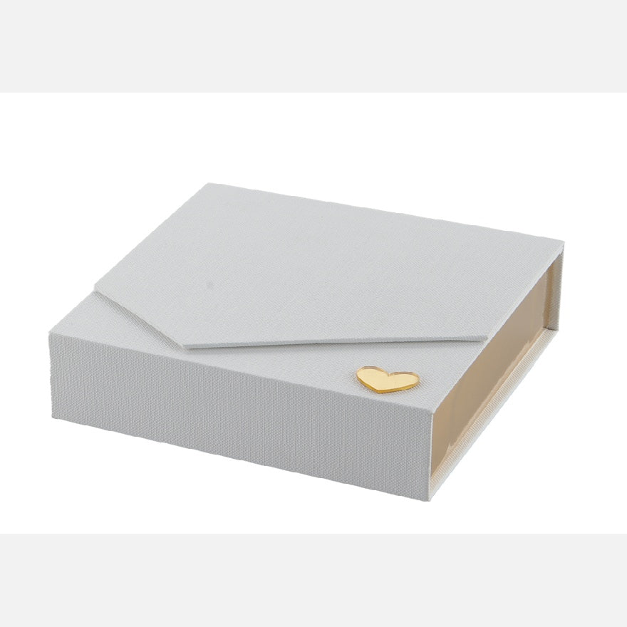 larcolaio larcolaio scatola telata portaconfetti 13 x 13 x 4 cm bomboniera bianco 1 pz ean 8059558630117