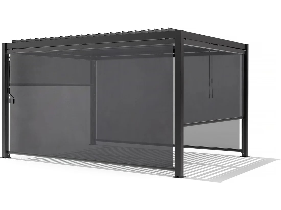 L'Arcolaio Cortina Enrollable Oscurecedora Pérgola Textileno 3m Antracita