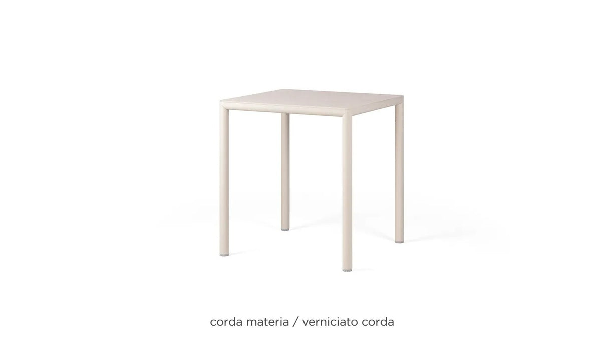 nardi nardi piave 70 tavolo quadrato verniciato corda lamin materia corda ean 8010352554481
