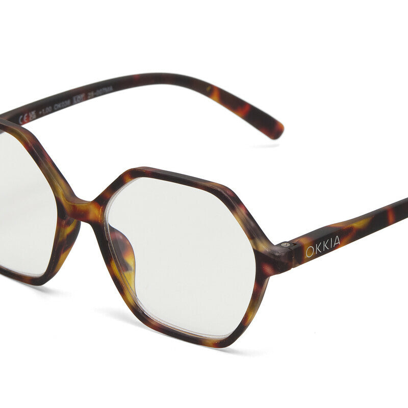 okkia okkia occhiale da lettura mod valencia premontato soft touch spring anti luce blu havana diottrie 2 00 ean 8056211374227